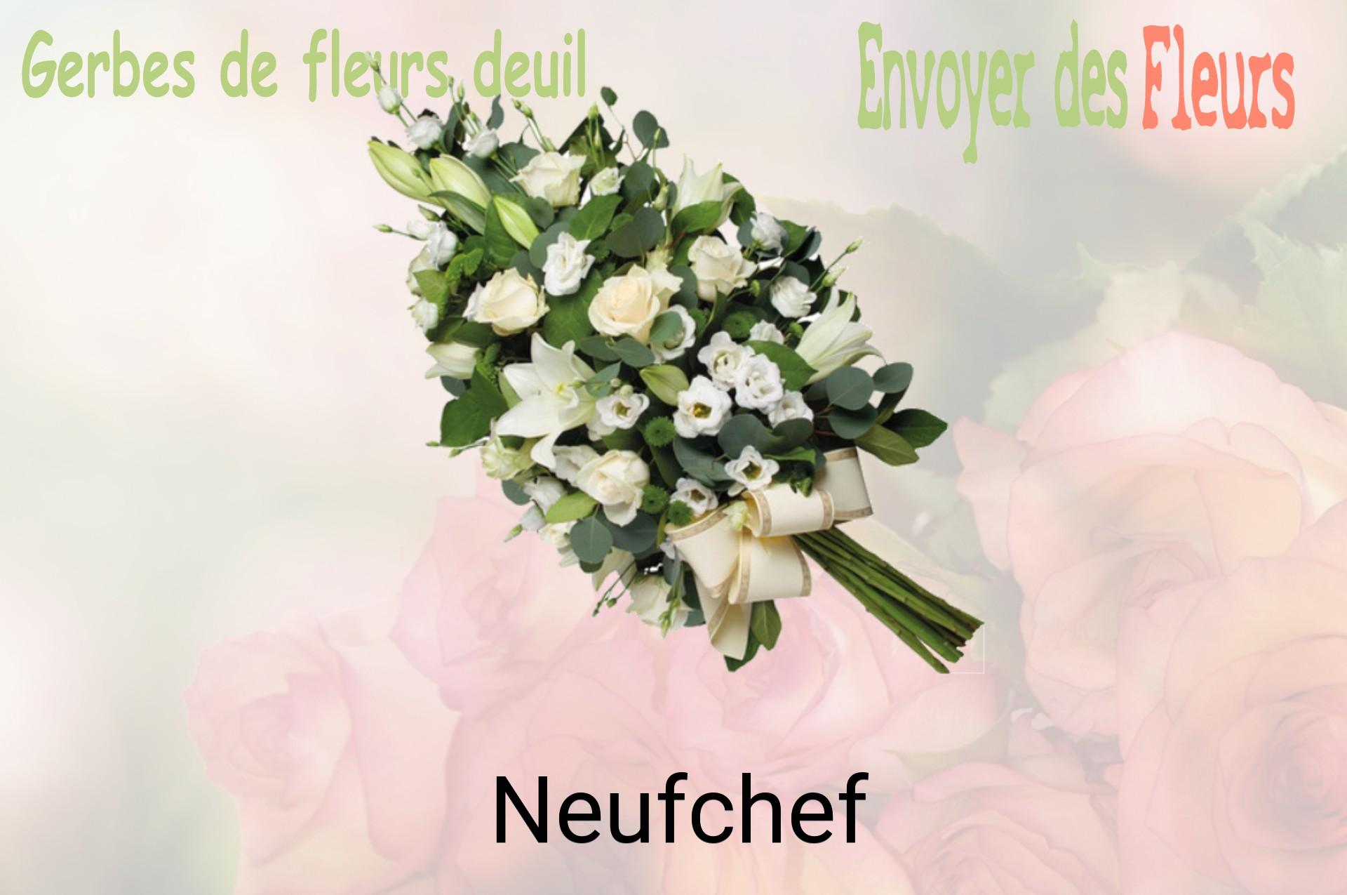 Gerbe de fleurs de deuil livrée à Neufchef